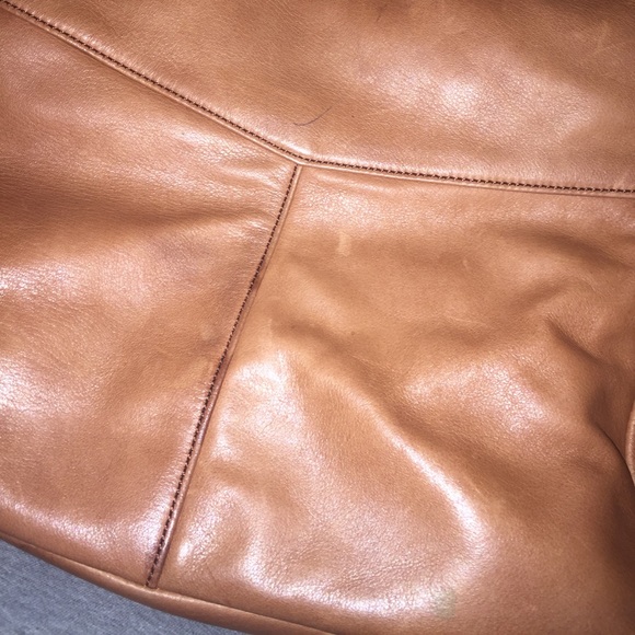 Cognac Tan Leather Braided Shoulder Bag - Picture 6 of 8